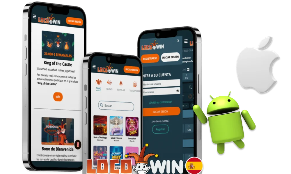 App móvil de Locowin para Android e iOS en España